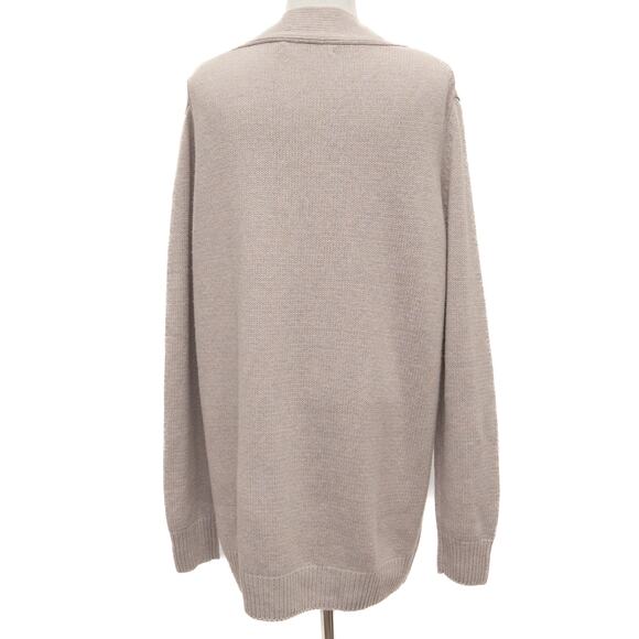 One Grey Day Superfine Merino Wool Blend V-Neck Sweater Size Large - Picture 3 of 11